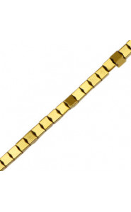 Hematite Perlen Cube 2mm Gold